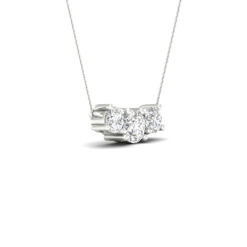 Lab Grown Diamond 1/2ctw. Cluster Pendant in 14k White Gold image number null